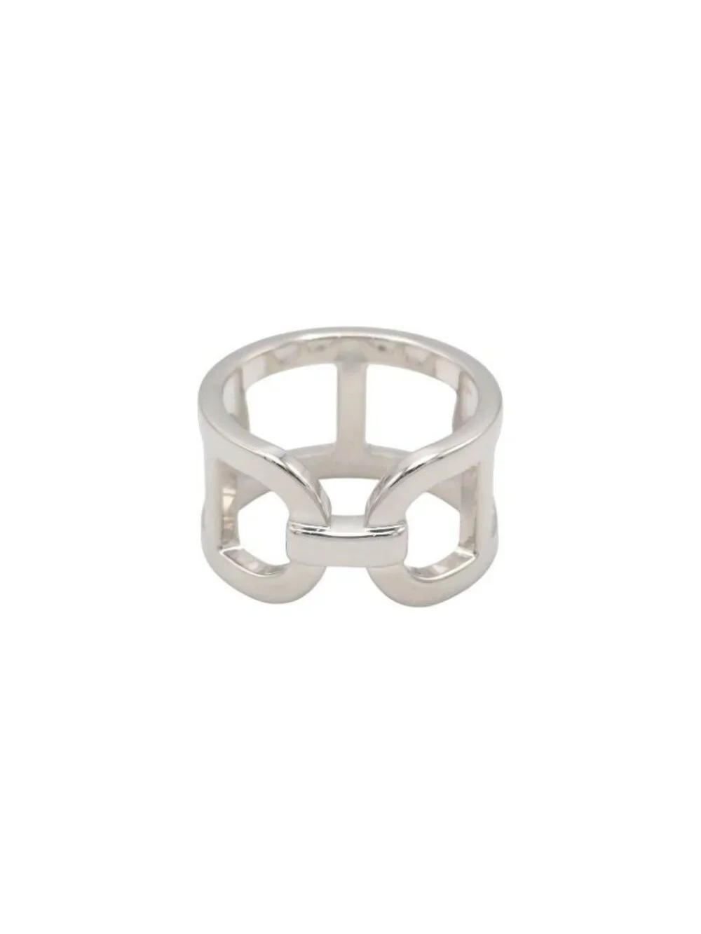 Hermes Ever Chaine D'Ancre 49 Ring 925 Sterling Silver with Simple Box